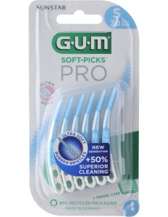 GUM Soft Picks Pro Rubber Interdental Brush SMALL Blue 30pcs