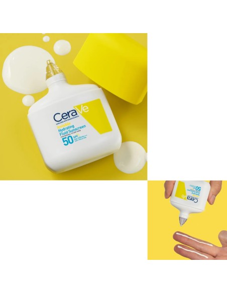 CeraVe Invisible Hydrating Fluid Αντηλιακό SPF50 για Κανονική/Ξηρή Επιδερμίδα  50mL
