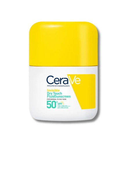CeraVe Invisible Dry Touch Fluid Sunscreen SPF50 Normal to Oily Skin 50mL