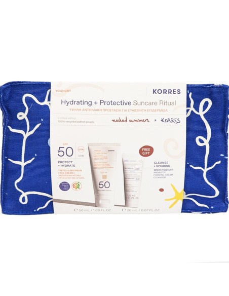 KORRES PROMO Yoghurt Hydrating+Protective Suncare Ritual-Tinted Sunscreen SPF50 50mL+Probiotic Foaming Cleanser 20mL