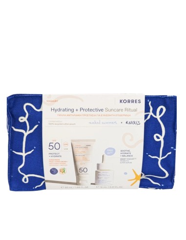 KORRES PROMO Yoghurt Hydrating+Protective Suncare Ritual-Αντηλιακή Προσώπου+Ματιών SPF50 50mL+ Ορός με Προβιοτικά 15mL