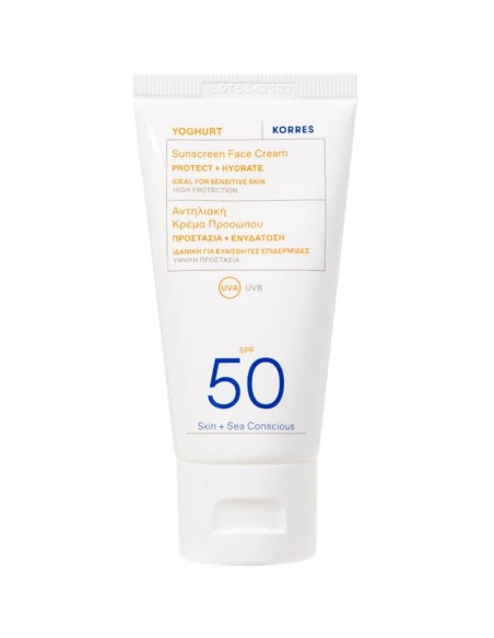 KORRES PROMO Yoghurt Hydrating+Protective Suncare Ritual-Face Sunscreen SPF50 50mL+Probiotic Foaming Cleanser 20mL