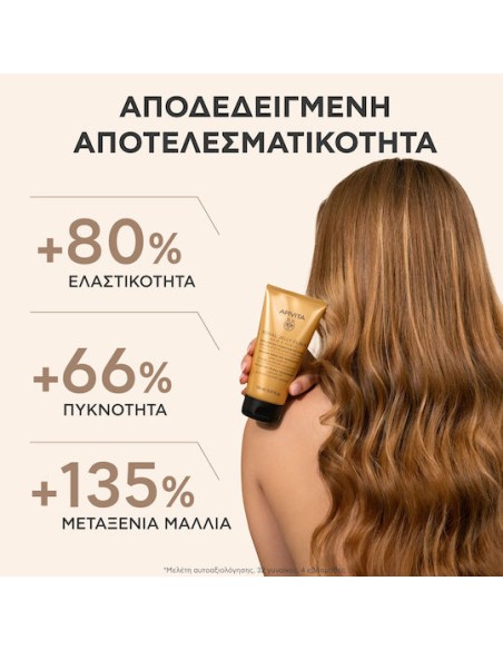 Apivita Royal Jelly Elixir Conditioner Μαλακτική Μάσκα Αναδόμησης  Με Βασιλικό Πολτό+Αμινοξέα Μεταξιού 150ml