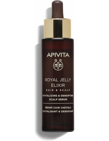 Apivita Royal Jelly Elixir Ορός Τριχωτού Αναζωογόνησης & Πυκνότητας Με Βασιλικό Πολτό & Αμινοξέα Μεταξιού 50ml