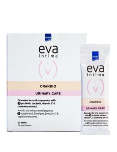 Intermed Eva Intima Cranbio Urinary Care Συμπλήρωμα Διατροφής για την Υγεία του Ουροποιητικού Συστήματος+Κόλπου 20φακ