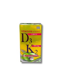 MEDICHROM Vitamins Extra D3 2000IU & K2 100mcg 60...