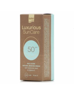 Intermed Luxurious SunCare Silk Cover Natural Beige BB Cream  SPF50 Αντηλιακή Κρέμα Προσώπου με Χρώμα 75ml 2