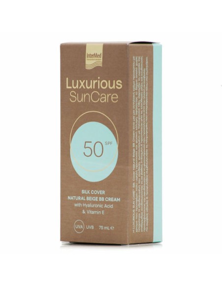 Intermed Luxurious SunCare Silk Cover Natural Beige BB Cream  SPF50 Αντηλιακή Κρέμα Προσώπου με Χρώμα 75ml