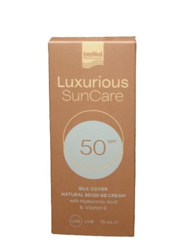 Intermed Luxurious SunCare Silk Cover Natural Beige BB Cream  SPF50 Αντηλιακή Κρέμα Προσώπου με Χρώμα 75ml
