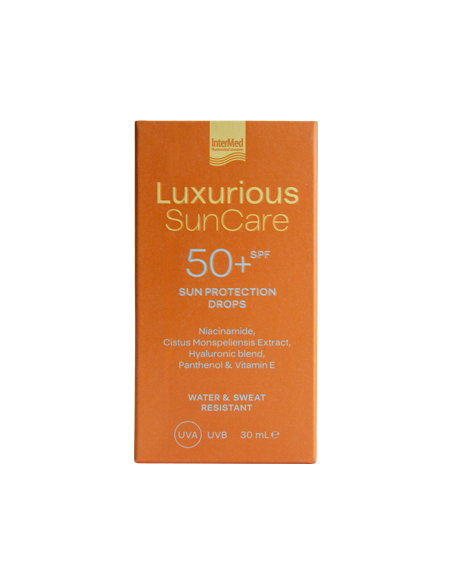Intermed Luxurious SunCare SUN PROTECTION DROPS SPF 50+ Λεπτόρρευστο Αντηλιακό Γαλάκτωμα Προσώπου 30mL
