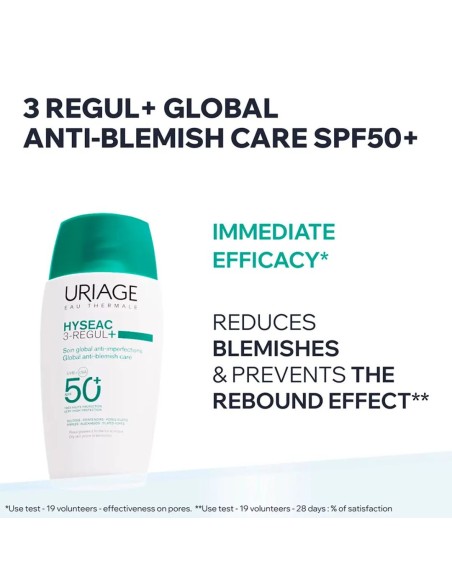 Uriage Hyseac 3-regul+ Κρέμα Προσώπου Ημέρας με SPF50 κατά των Ατελειών 50ml