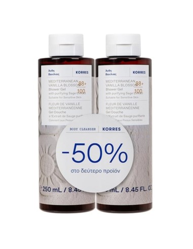 Korres Αφρόλουτρο σε Gel Ανθη Βανιλιας 2x250ml