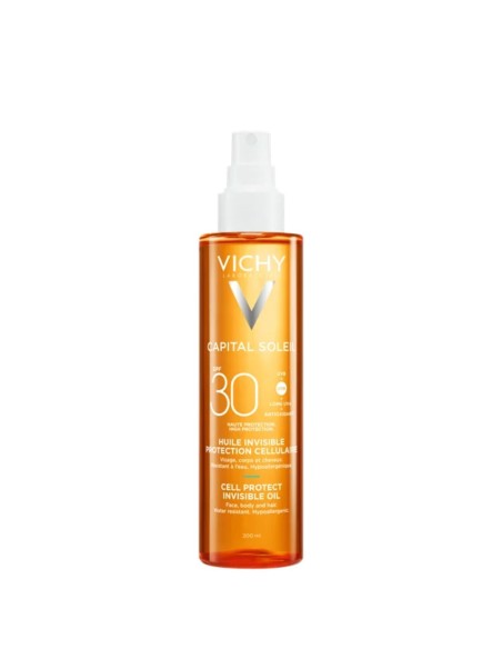 Vichy Capital Soleil Cell Protect Invisible Waterproof Face and Body Sunscreen Oil SPF30 in Spray 200ml