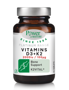 Power Of Nature Platinum Range D3+K2 2000iu 30 capsules