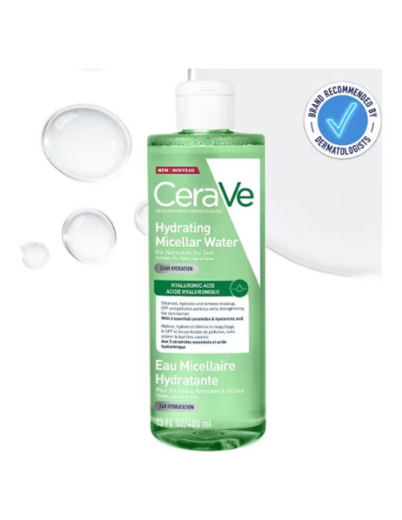 CeraVe Hydrating Micellar Water Eνυδατικό Νερό Καθαρισμού Micellar Για Κανονική Προς Ξηρή Επιδερμίδα 400mL