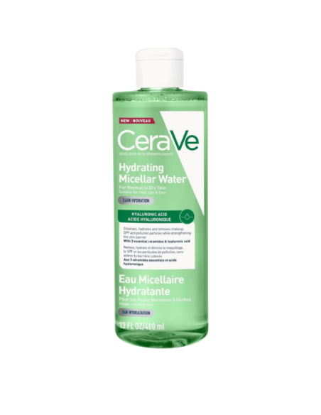 CeraVe Hydrating Micellar Water Eνυδατικό Νερό Καθαρισμού Micellar Για Κανονική Προς Ξηρή Επιδερμίδα 400mL