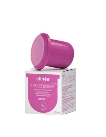 Clinea Refill Bak Off Wrinkles Rich Spf 20 Ανταλλακτικό για Κρέμα Ημέρας Πλούσιας Βελούδινης Υφής με SPF 20 50mL