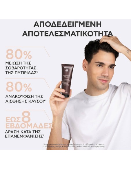 Apivita Dandruff Relief Severe Dandruff Δερματολογικό Σαμπουάν Για Εντονη Πυτιρίδα Κατά του Κνησμού & Επανεμφάνισης 125mL