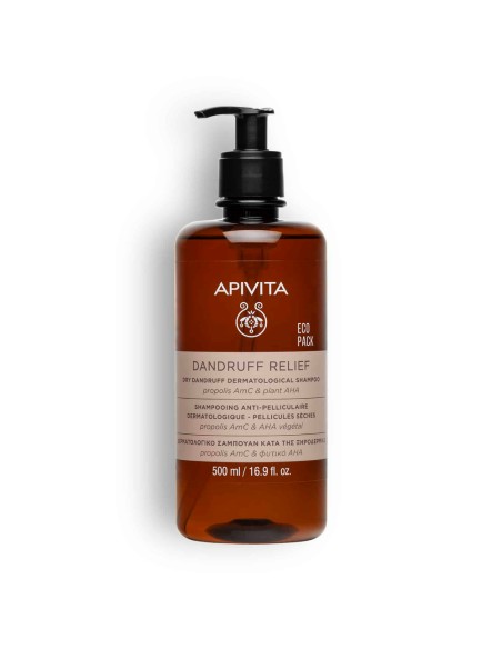 Apivita Dandruff Relief Δερματολογικό Σαμπουάν κατά της Ξηροδερμίας με Propolis AmC & Φυτικό AHA 500ml