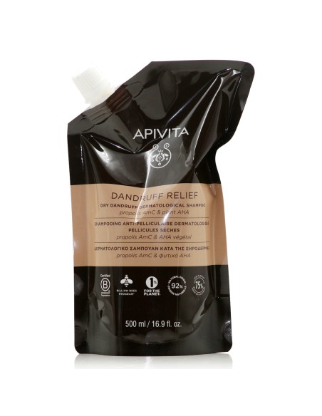 Apivita REFILL Dandruff Relief Dermatological Shampoo for Dry Scalp with Propolis AmC & Plant-based AHA 500ml