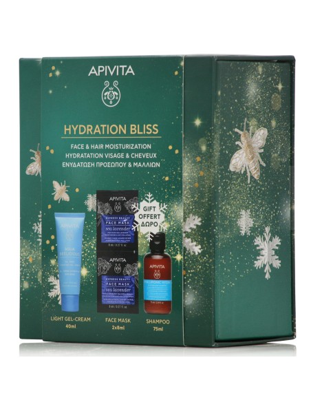Apivita Promo Aqua Beelicious Light Gel-Cream 40ml & Sea Lavender Mask 2x8ml & Hyaluronic Hydra Shampoo 75ml