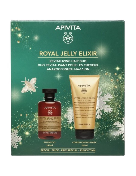 Apivita Royal Jelly Elixir Promo Hair & Scalp Αναζωογονητικό Σαμπουάν 250ml & Μαλακτική Μάσκα Αναδόμησης 150ml