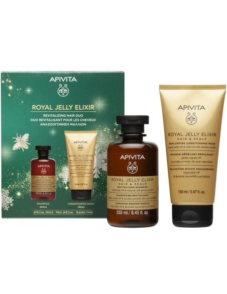 Apivita Royal Jelly Elixir Promo Hair & Scalp Αναζωογονητικό Σαμπουάν 250ml & Μαλακτική Μάσκα Αναδόμησης 150ml