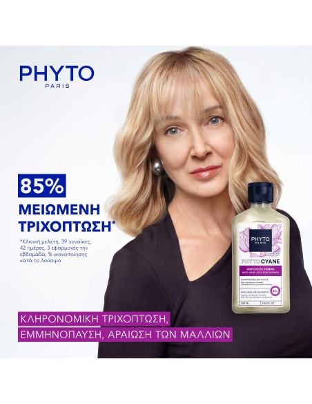 Phyto Phytocyane Σαμπουάν κατά της Τριχόπτωσης για Όλους τους Τύπους Μαλλιών 250ml