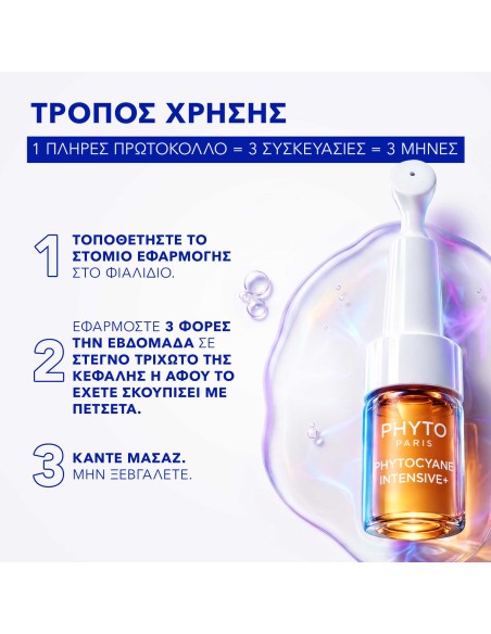 Phyto Phytocyane Intensive+ Treatment for Progressive Hair Loss in Women 12x5mL