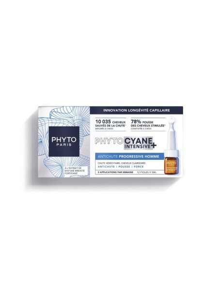 Phyto Phytocyane Intensive+ Treatment for Progressive Hair Loss for Men 12x5mL