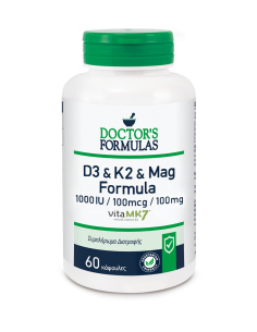 DOCTOR'S FORMULAS D3 1000IU & K2 100MCG & MAG 100MG...