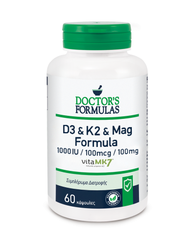 DOCTOR'S FORMULAS D3 1000IU & K2 100MCG & MAG...