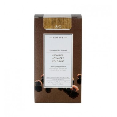 ΚΟΡΡΕΣ ΒΑΦΗ ARGAN  8.0 ΞΑΝΘΟ ΑΝΟΙΧΤΟ ΦΥΣΙΚΟ 75ml