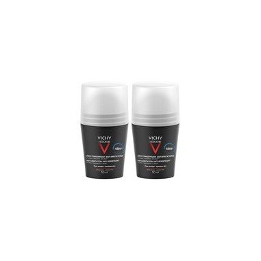 VICHY Homme Deo Roll-on Sensitive 50ml 2τμχ 