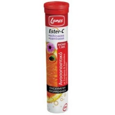 LANES Ester C 500mg + Echinacea + Sambucus 20Eff.tb.