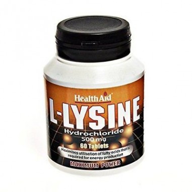 HEALTH AID L-LYSINE HCL 500mg 60Tabs