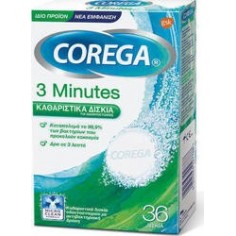 Corega 3 Minutes Καθαριστικά δισκία οδοντοστοιχίας 36τμχ